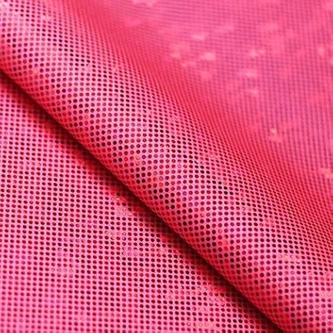 Shattered Glass Hologram Stretch Fabric (Neon Pink, 1 Yard) Cover