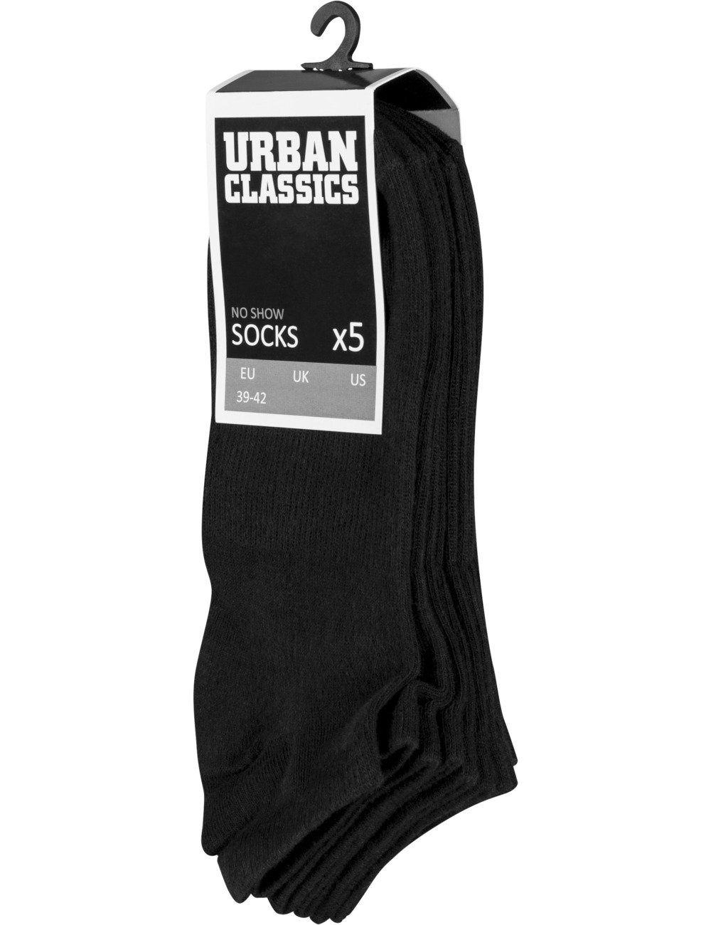 Urban Classics Herren No Show 5-Pack Socken, Black, 47-50