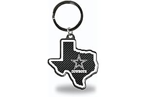 Rico Industries NFL Dallas Cowboys Carbon Fiber State Shape Keychain: An unyielding...