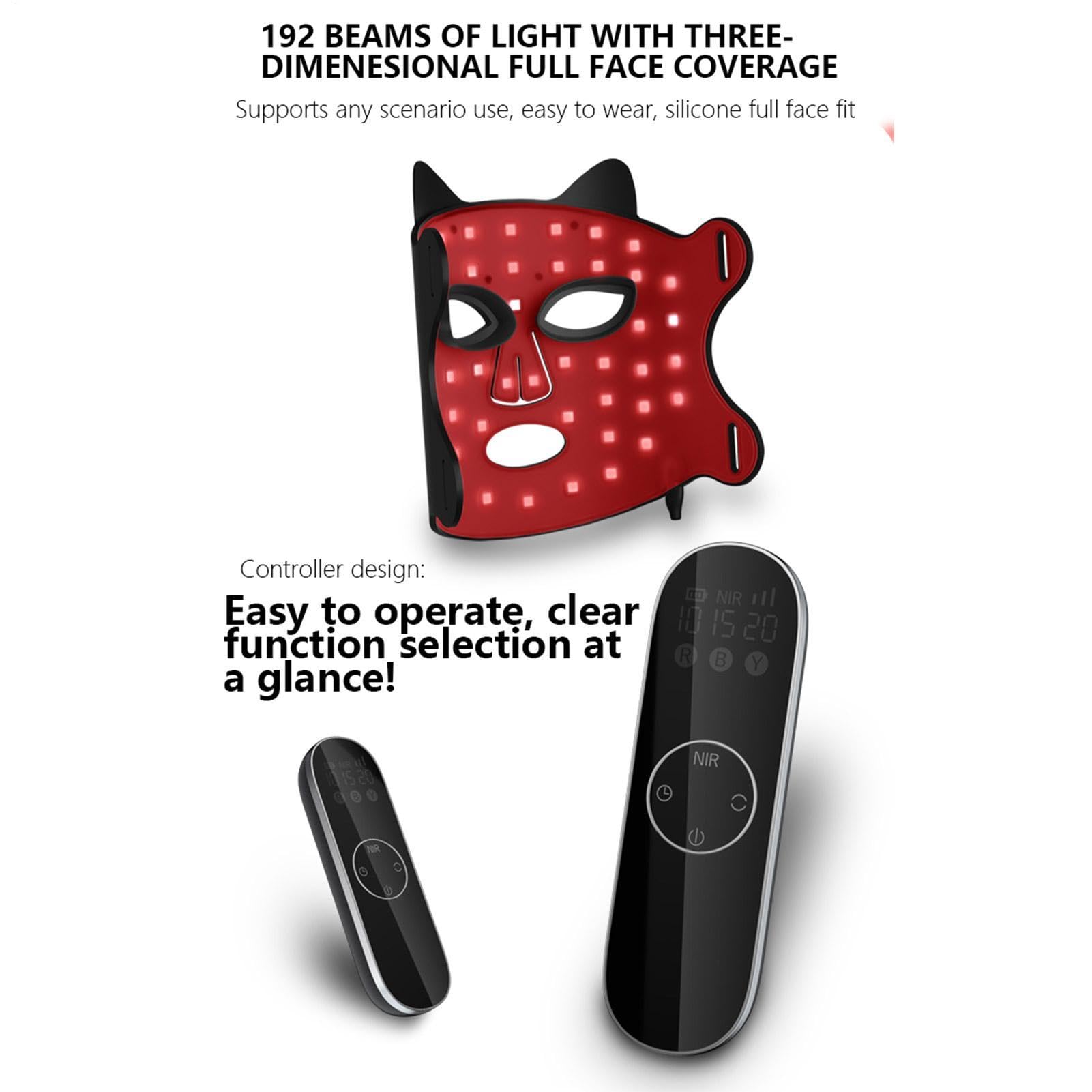 Cura della luce a LED di bellezza, copertura per il viso con luce a LED
