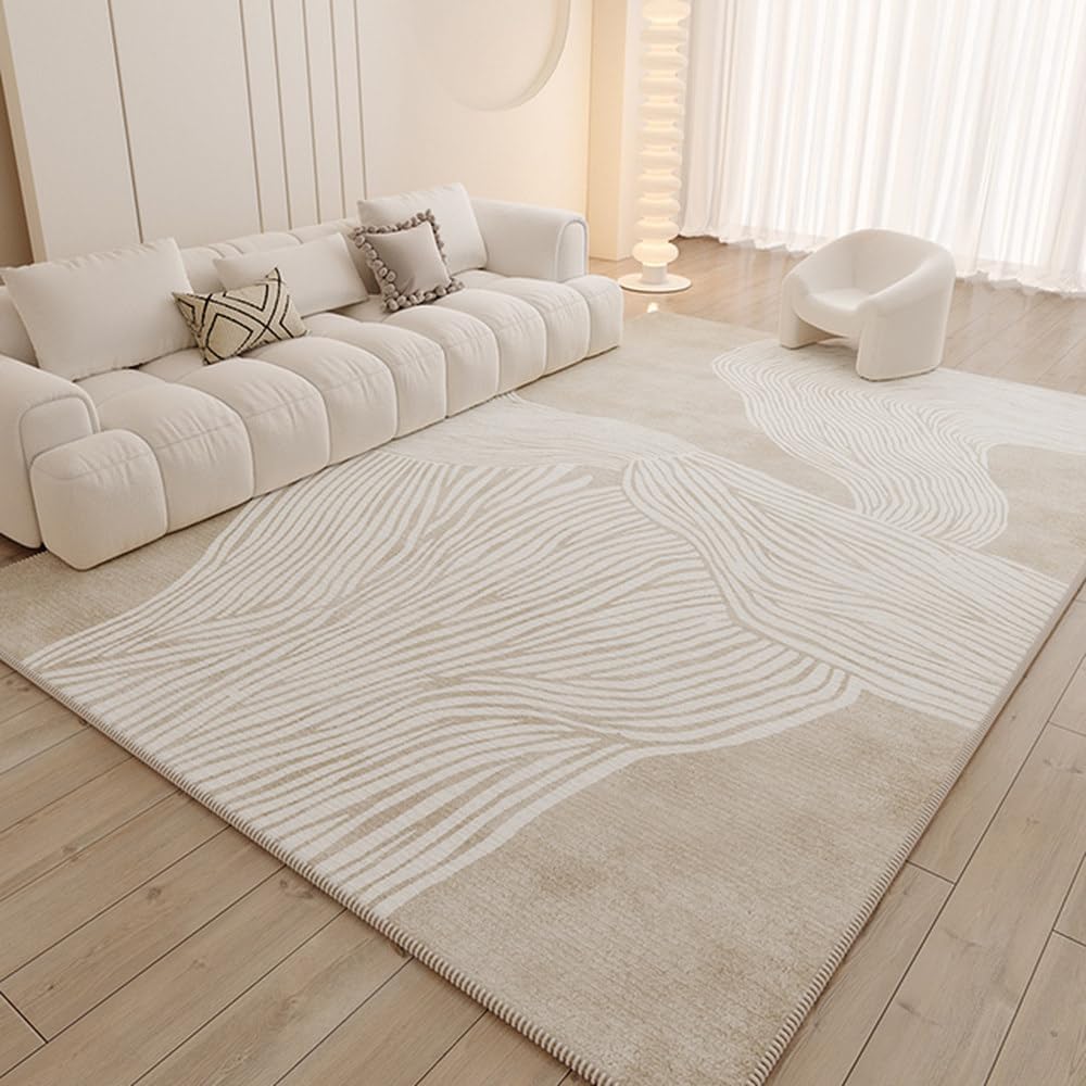 Large Living Room Carpet Bedroom Cloakroom Easy-to-Care Floor Mats Minimalist High-end Cream Style Sofa Coffee Table Rugs,HCD2217,QD,A,80x120cm