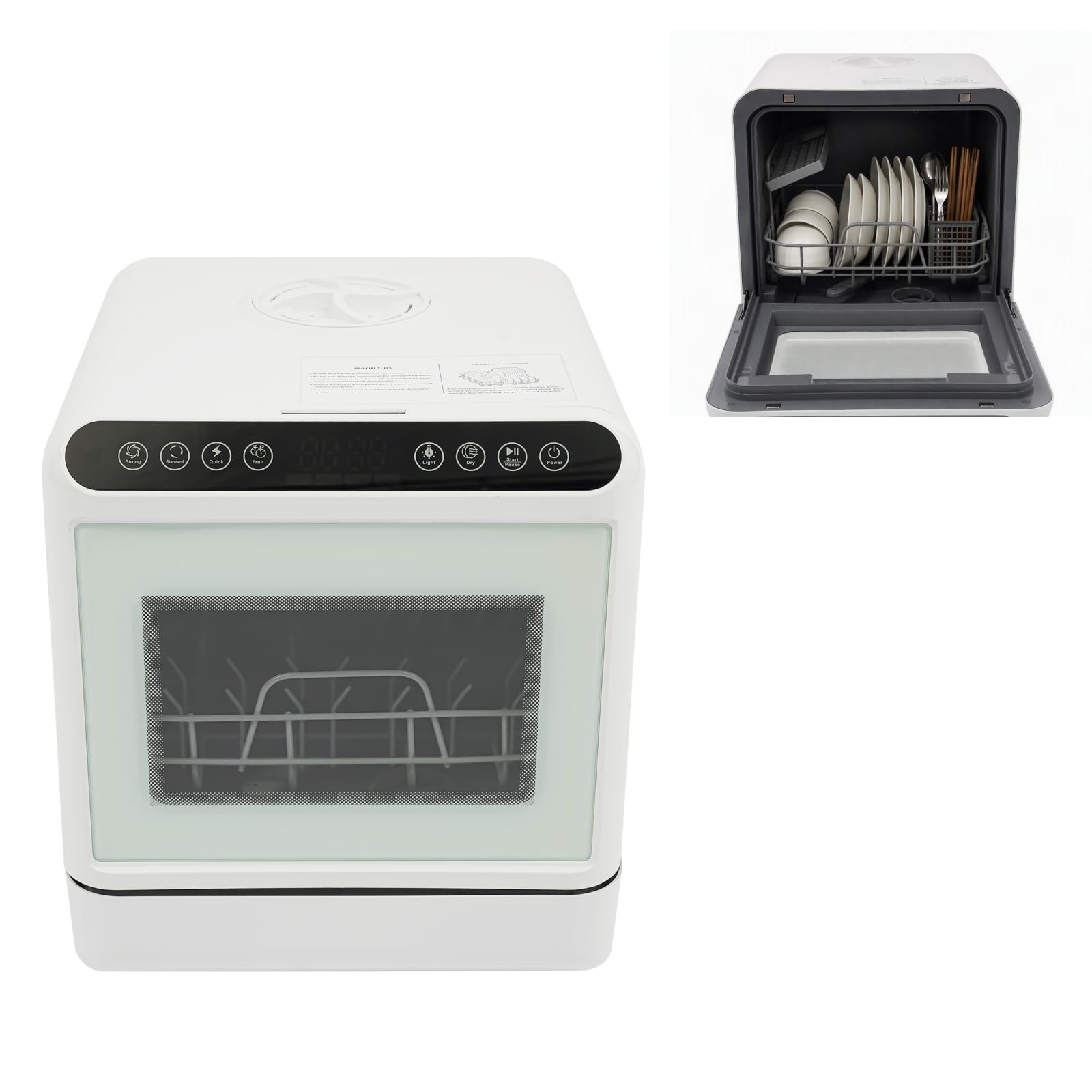 Lavavajillas de mesa de 1100 W Mini lavavajillas sin conexión