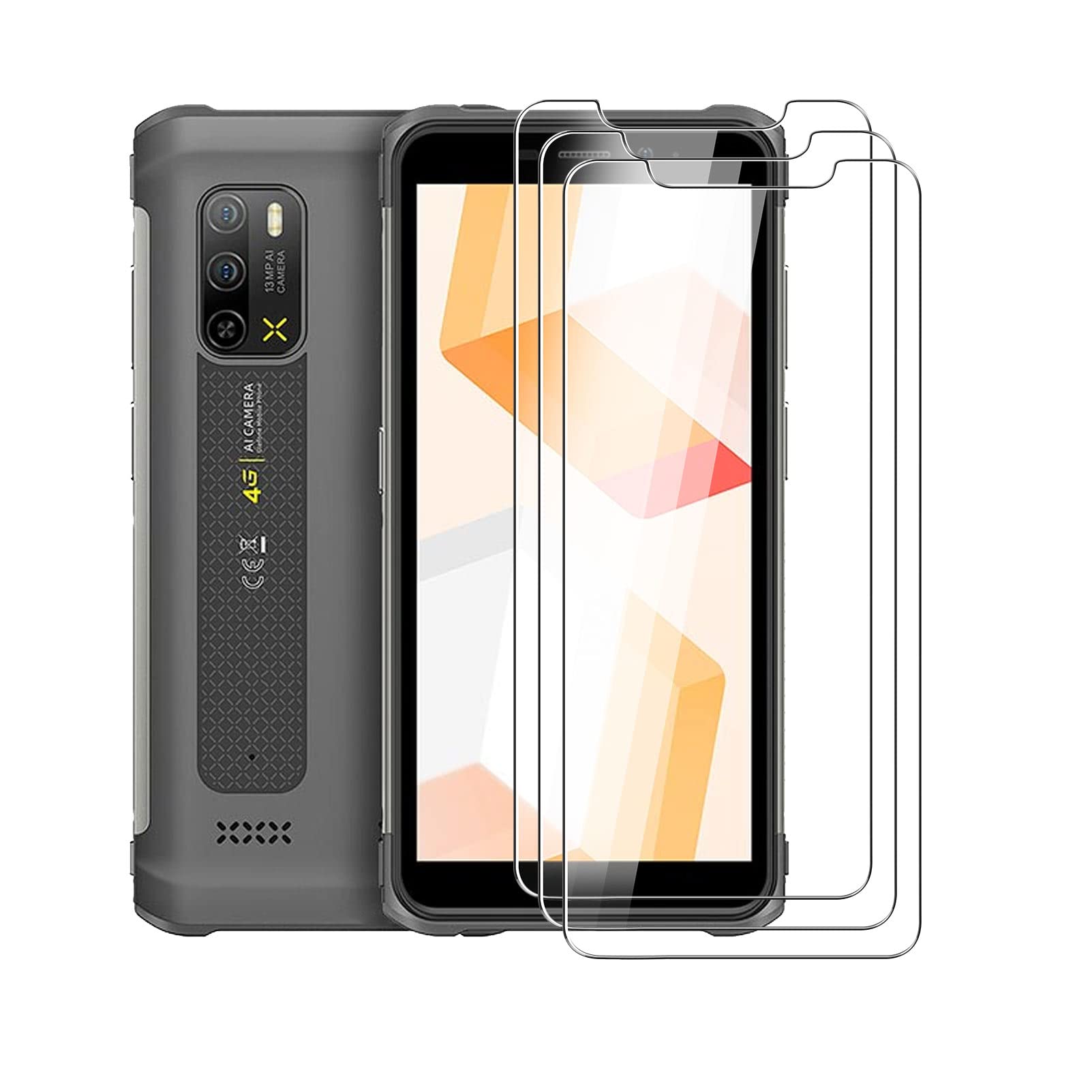 4 Pezzi Vetro Temperato 9H Per Ulefone Armor X10 Pro - DQG HD Trasparente Con Kit Pulizia