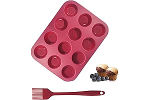 Silicone Mini Muffin Pan 12-Cup, Perfect for Mini Egg Muffins and Keto Diet
