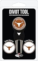 Vista 15 de Team Golf NCAA Unisex-Adult Team Golf NCAA Divot Tool with 3 Golf Ball Markers Pack, Markers are Removable Magnetic Double-Sided Enamel