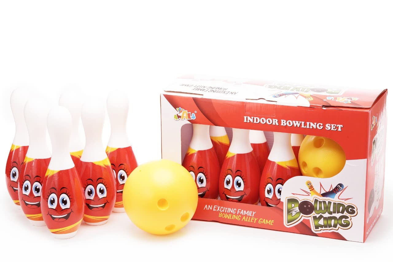 Oncaarnival Kids Bowling Toys Set, Toddler Indoor Outdoor Activity Play Game, Soft 6 Pins & One Balls Play Set, Educational Birthday Party Gift for 18 24 Months, 2 3 Year Old Children Boy Girl-image-18