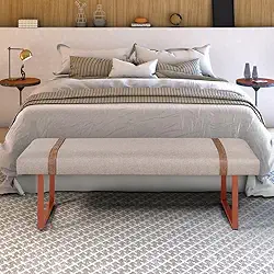 Recamier Cairo 1.30 DMOB - Base Em Cobre (Bege)