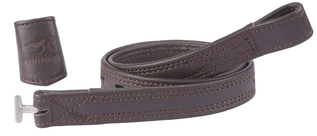 Equinate Slimline Mono Steigbügelriemen schwarz braun