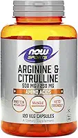 Arginina 500mg e Citrulina 250 mg-120 cápsulas