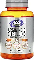Arginina 500mg e Citrulina 250 mg-120 cápsulas