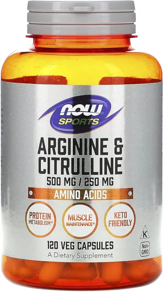 Arginina 500mg e Citrulina 250 mg-120 cápsulas