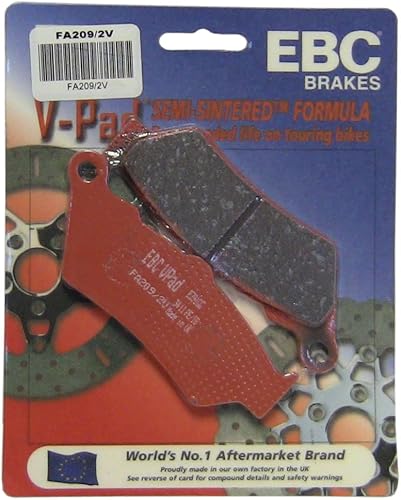 EBC Brakes FA2092V - Pastilla de freno de disco semisinterizada, color negro, talla única