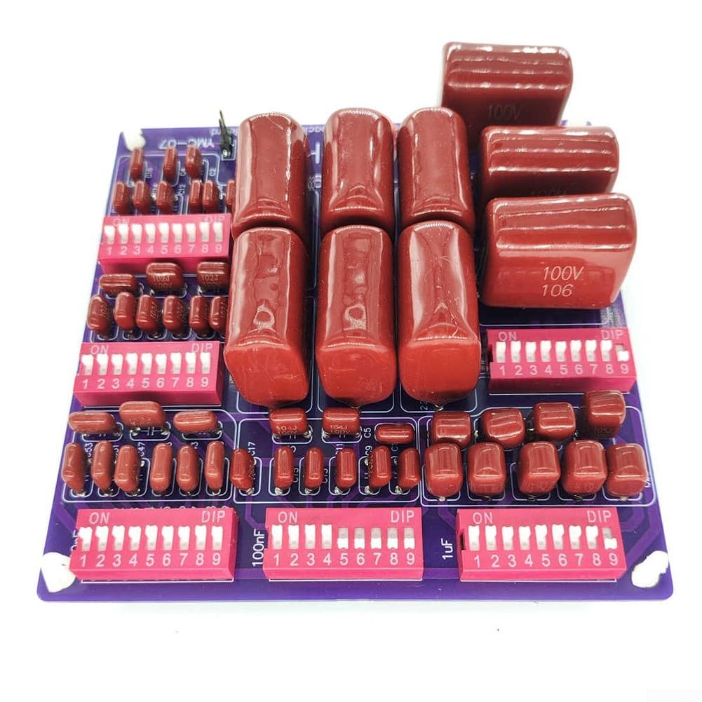 Capacitance Board, 6 Digit Decade Programmable Capacitor 0.1nF to 99.9999uF Stepping Board for Electronics Projects