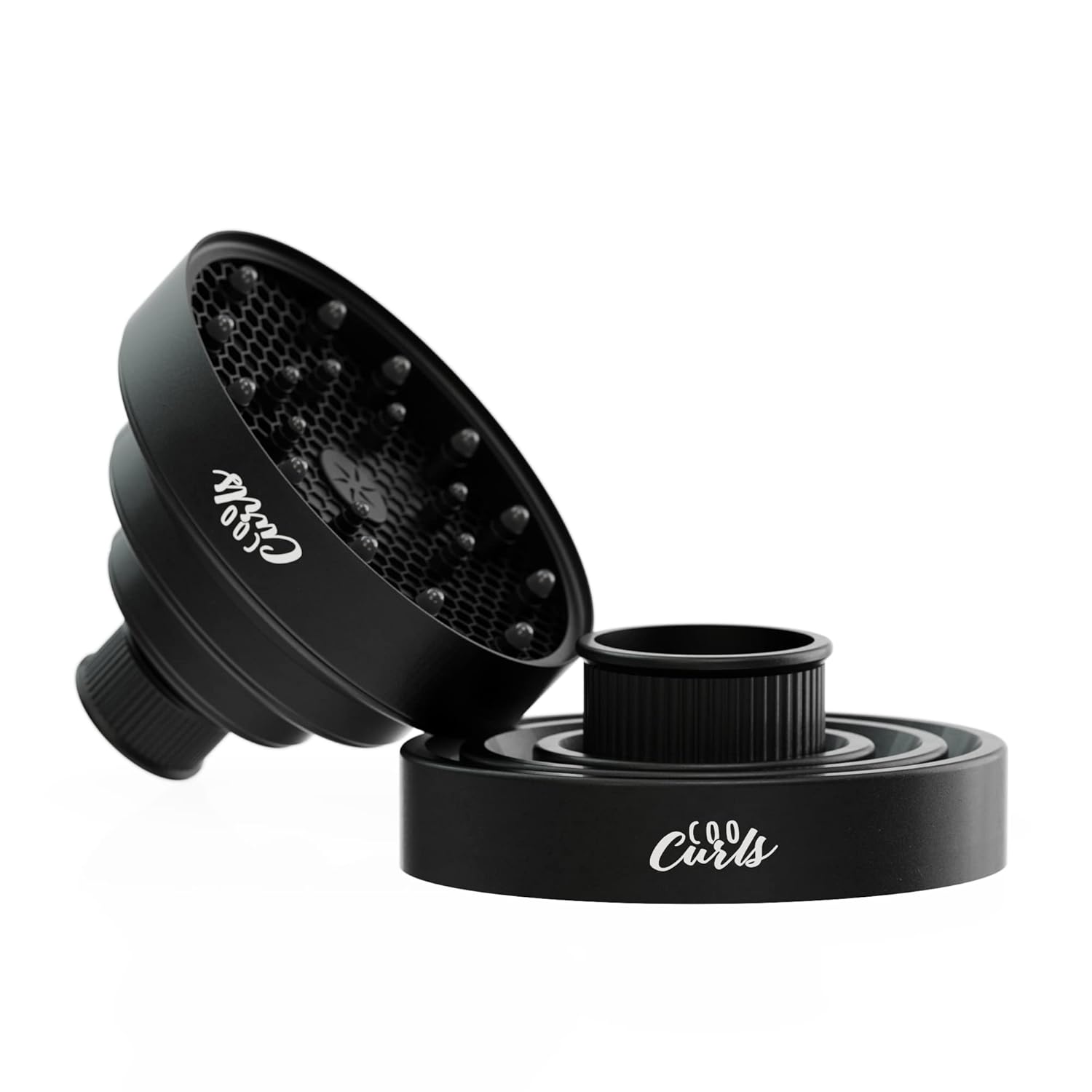 Cooboard CooCurls Hair Diffuser | Large Oval Collapsible Attachment for Hair Dryer for Salon Quality Curls at Home, Larger Size for Quicker Drying Time | NOT UNIVERSAL, Check Below for Sizing Cooboard CooCurls Hair Diffuser | Large Oval Collapsible Attachment for Hair Dryer for Salon Quality Curls at Home, Larger Size for Quicker Drying Time | NOT UNIVERSAL, Check Below for Sizing