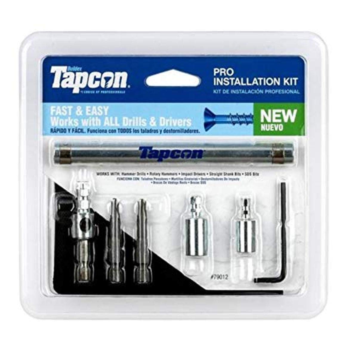 Tapcon79013 Pro Installation Tool Kit with Star Bit for Concrete Anchors