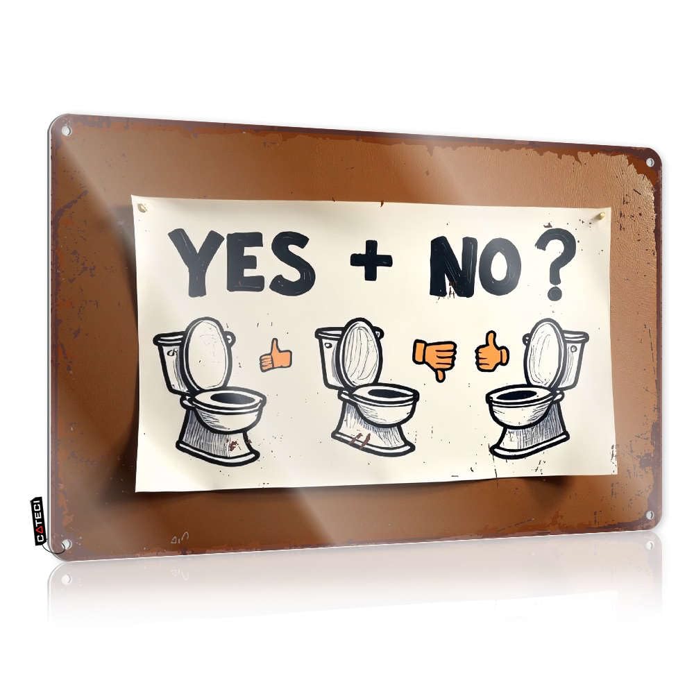 Tin Metal Sign Tapestry Wall Art - Choosing Between Yes Or No Options. Housewarming Grunge Retro Style Decoration For Saloon(30X40CM)