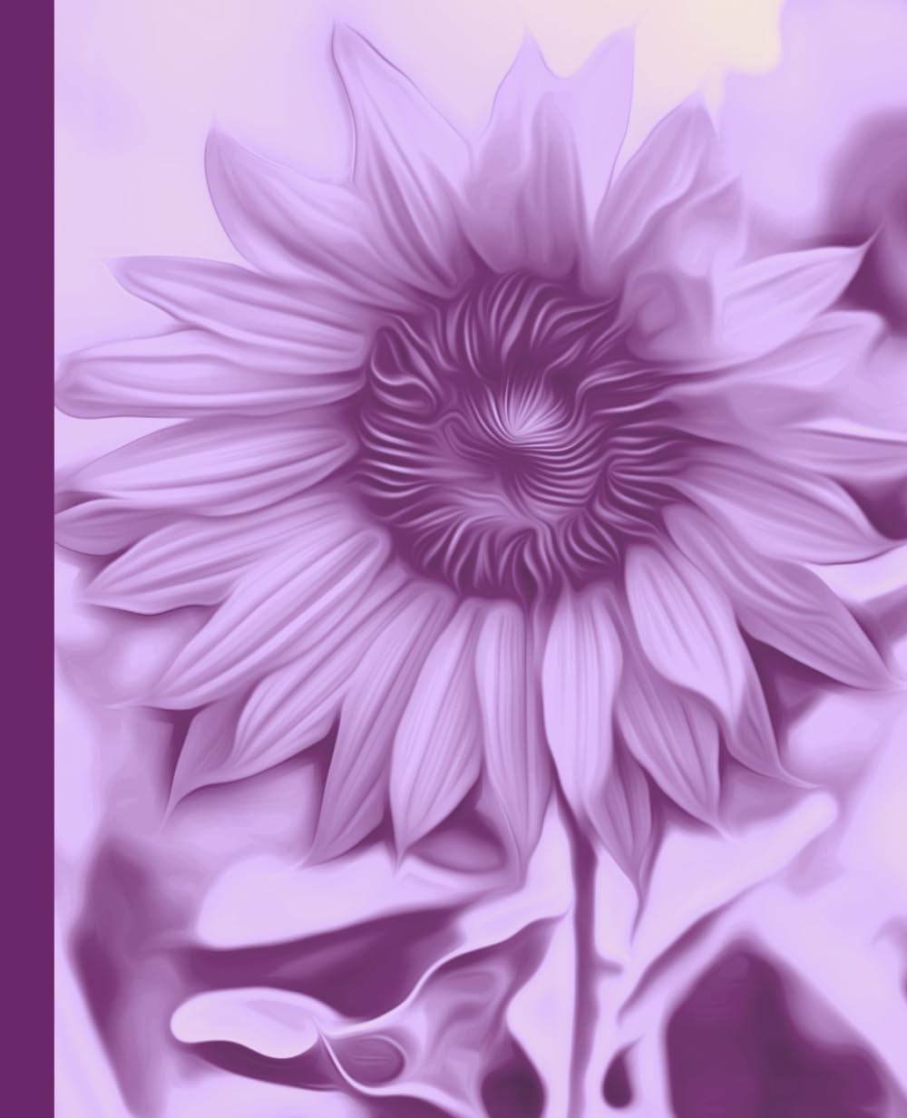 Composition Notebook Purple Sunflower: College Ruled Lined Paper 7.5x9.25 120 Page Note book for Note-taking or Journaling