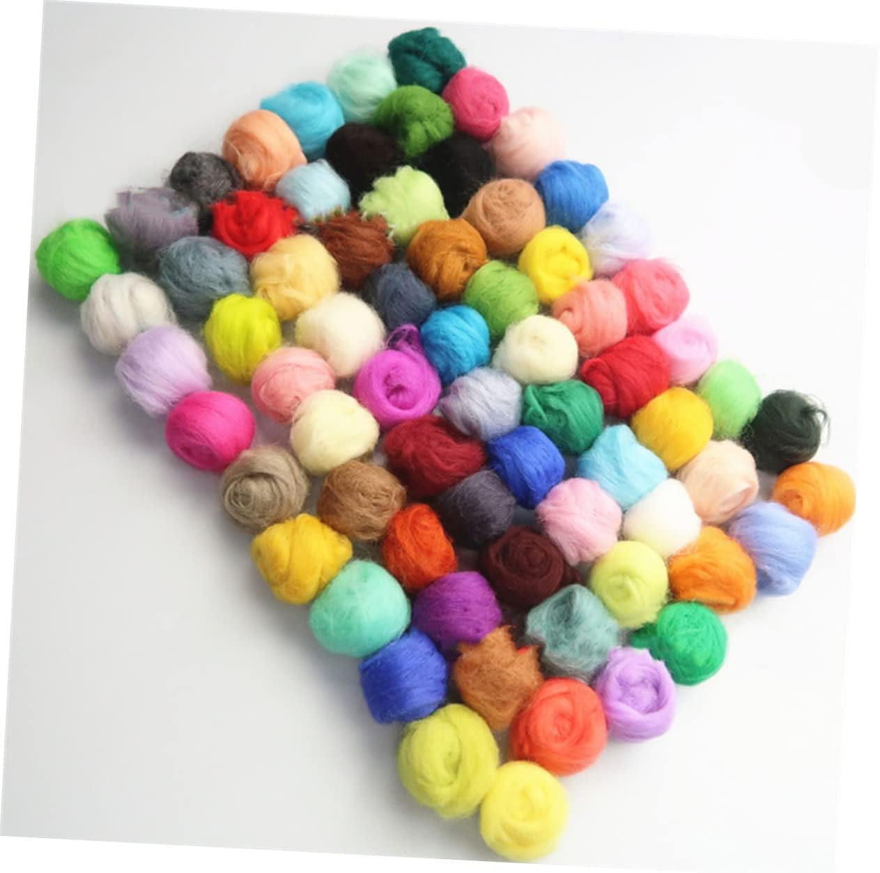 40 Colorful Merino Yarn for Knitting 10g Each Mix Colors Felt Top DIY Sewing Kit for Needle Felting Wet Felting
