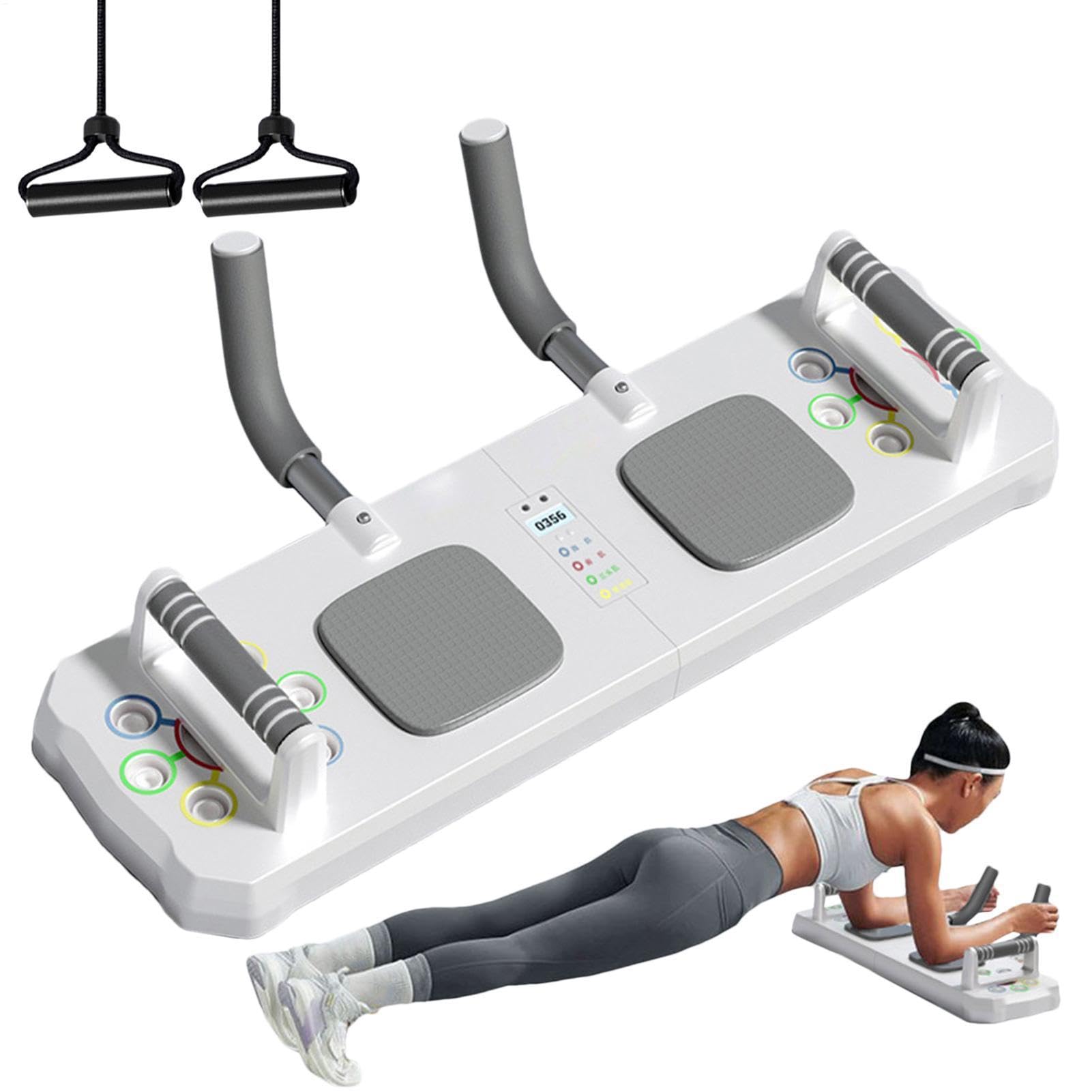 Heimtrainingsbrett | Multifunktions-Liegestützbrett mit Timer | Multifunktions-Klimmzugbrett rutschfest für Heimtraining, Fitness und Krafttraining