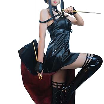ヨル コスプレ衣装 エナメルボンテージ ウィッグ付き 61IjrSCrdML._SY350_QL65_.jpg