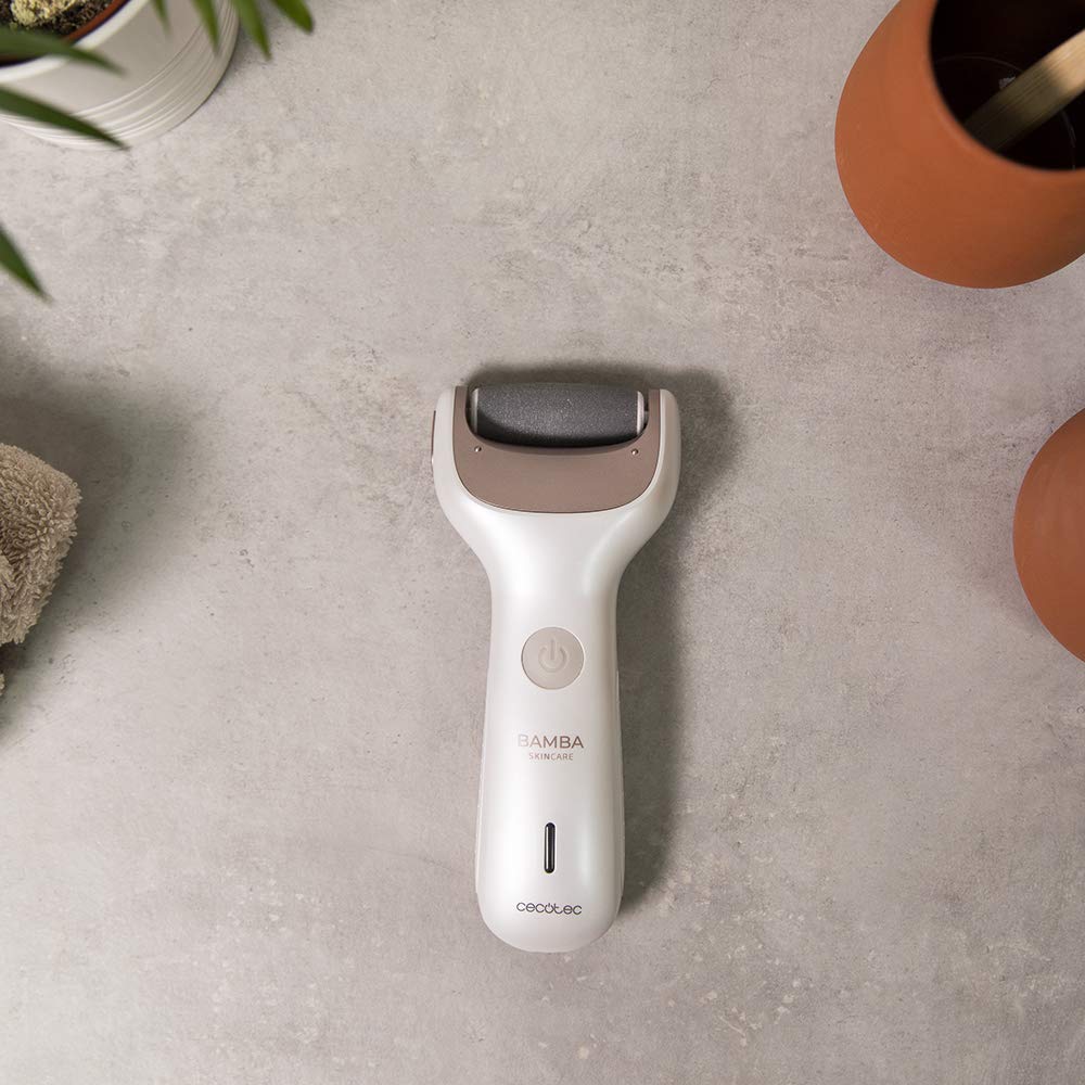 Cecotec İpeksi elektrikli eğe Bamba SkinCare, şarj edilebilir lityum pilli, kablolu ve kablosuz kullanım, farklı ağırlıklarda çıkarılabilir tekerlekler, 90 dakika bağımsız çalışma