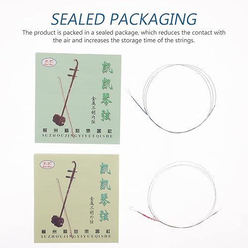 Miniatura 6 de 12 Sets Erhu Strings Gitarre Instrument Musical Instrument Accessories Erhu Parts Erhu Instrument Lute Khaen Instrument Sitar Instrument Erhu