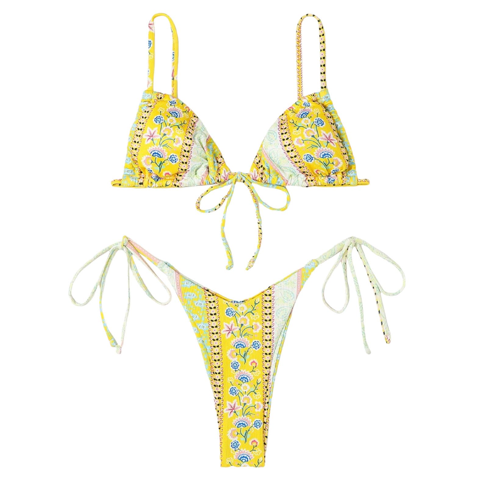 Bikini Sexy 2026 Costume da Bagno Donna Push Up Perizoma Brasiliano Abbigliamento Spiaggia, Verde, S
