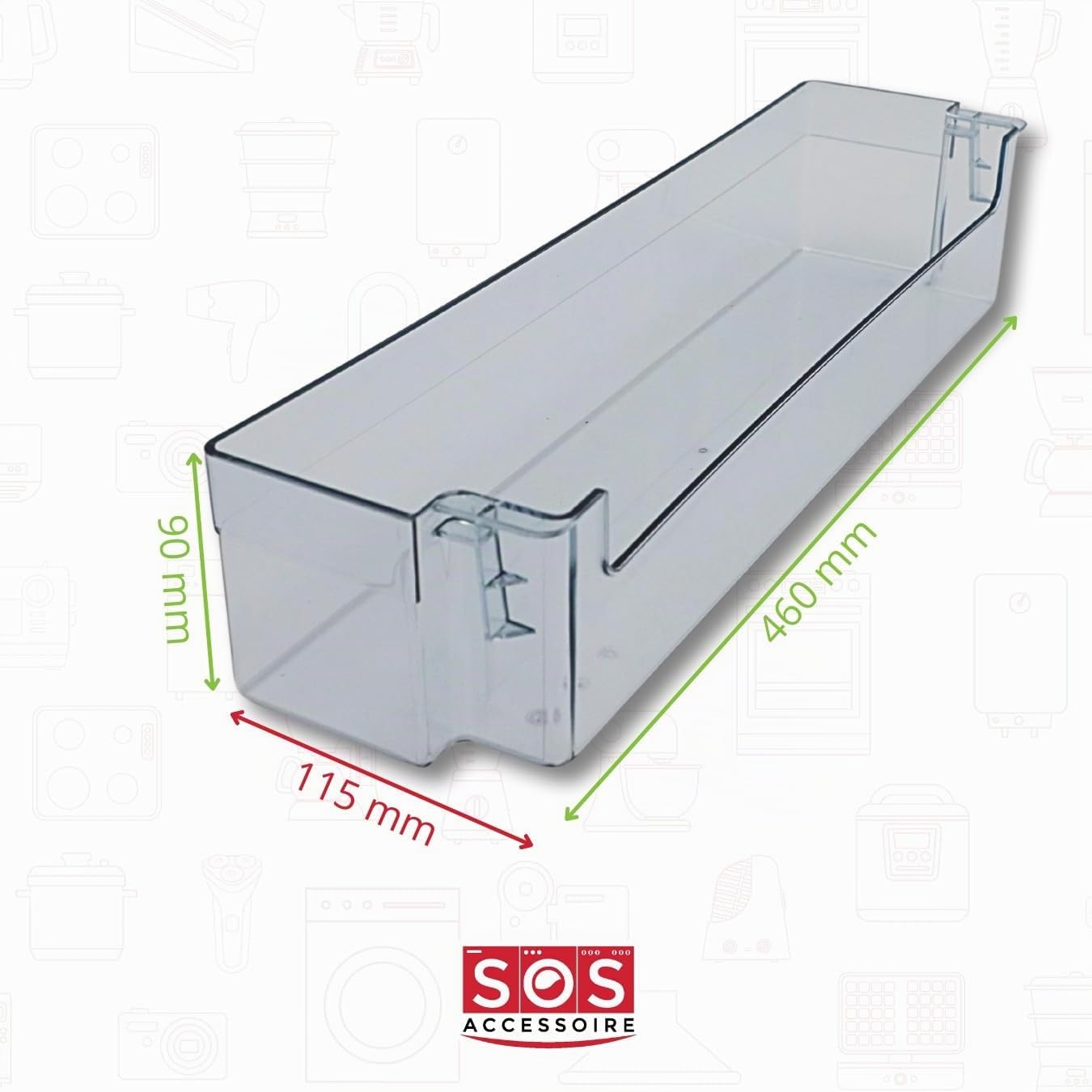 Türfach unten 460x95mm 407845 kompatibel mit/Ersatzteil für Gorenje Kühlschrank (Siehe Beschreibung)