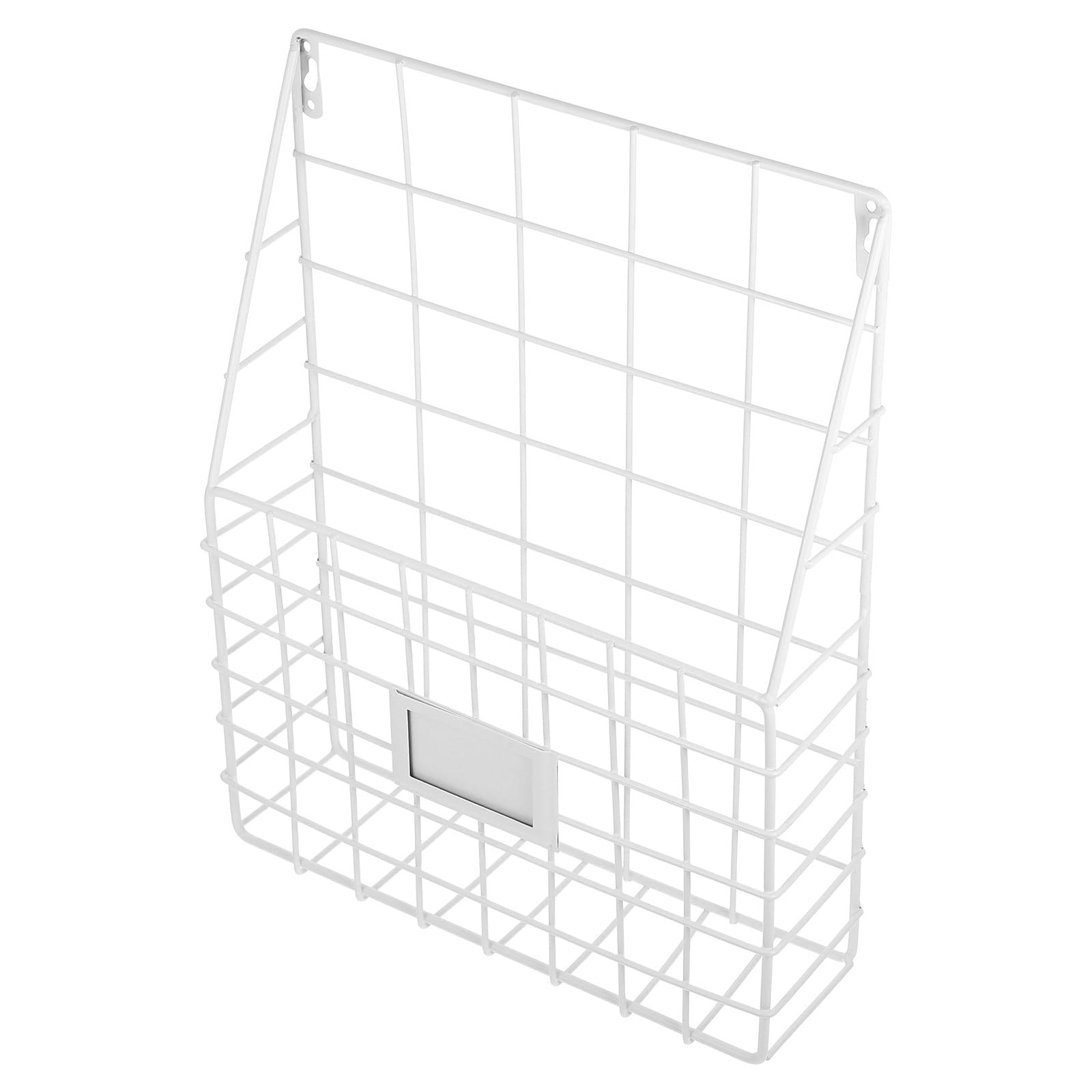 Étagère murale en fil métallique blanc Ciieeo pour livres et magazines