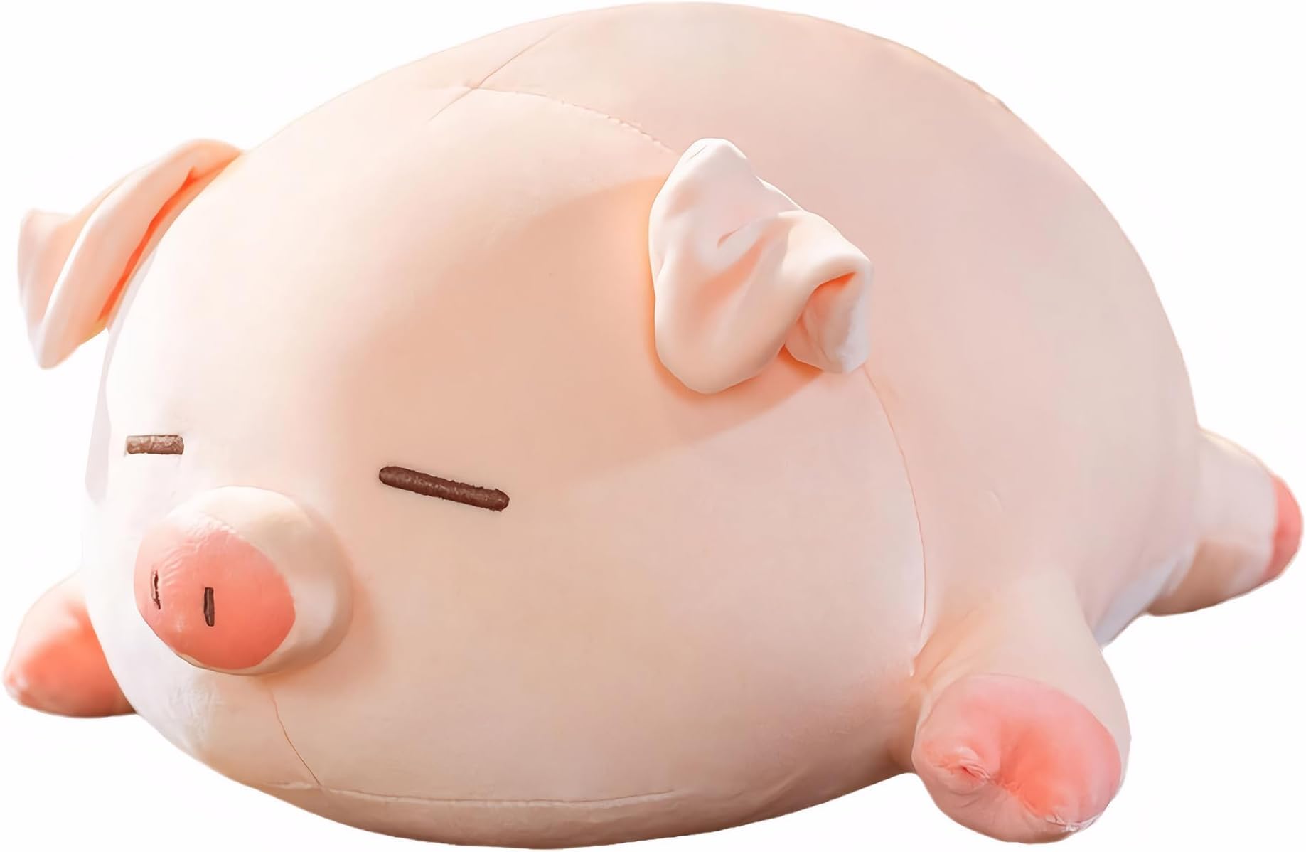 Pig Stuffed Animal Plush Pillow - 15.7'' Kawaii Soft Pig Hugging Pillow, Adorable Cuddle Plush Toy, for Kids, Girlfriend, or Adults, Perfect for Christmas and Birthdays (Squint, 15.7in)