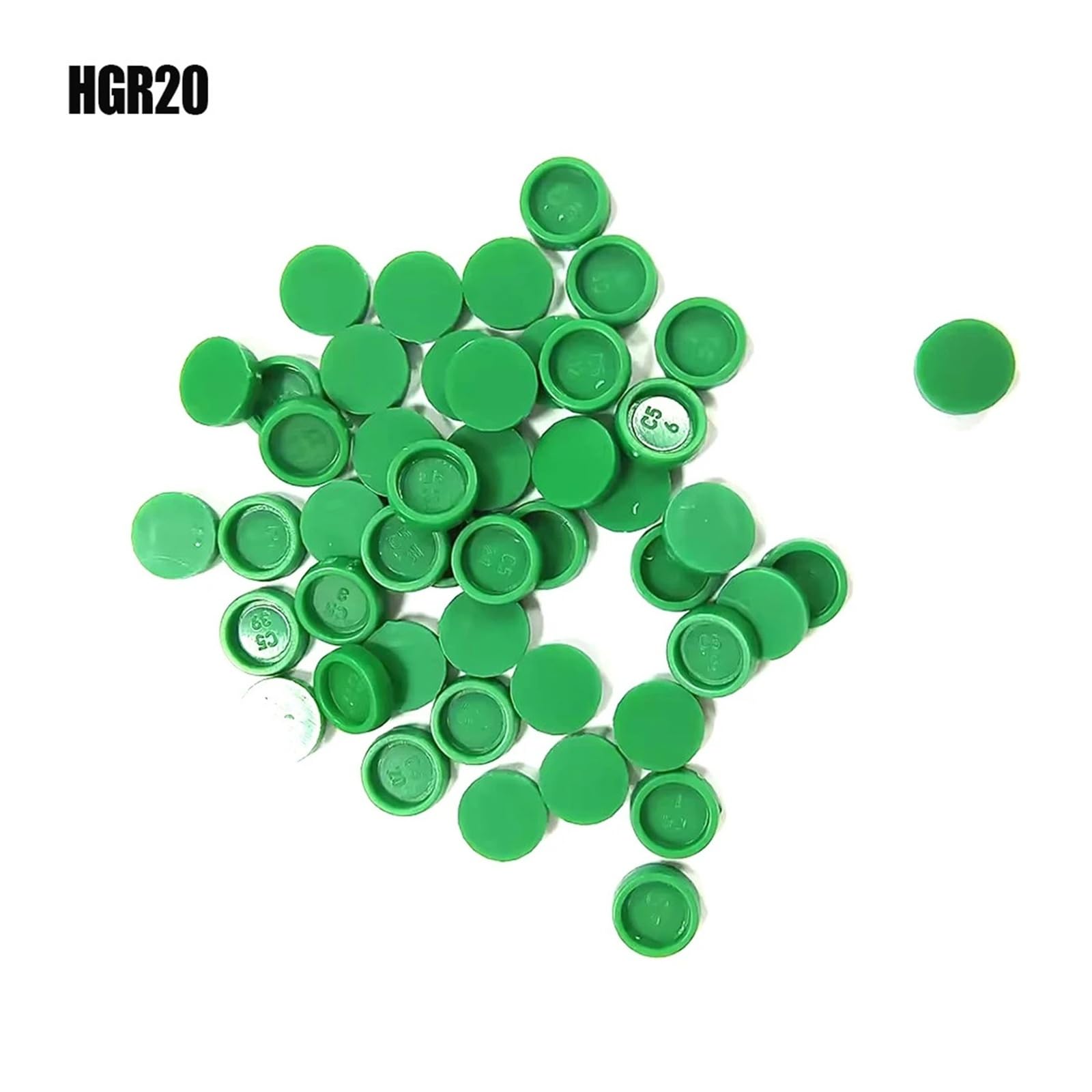 50 tapones de plástico verdes para guías lineales HGR15 HGR20 HGR25 HGR30 HGR35 piezas CNC M4 M5 M6 M8(HGR25 EGR25 EGR30)