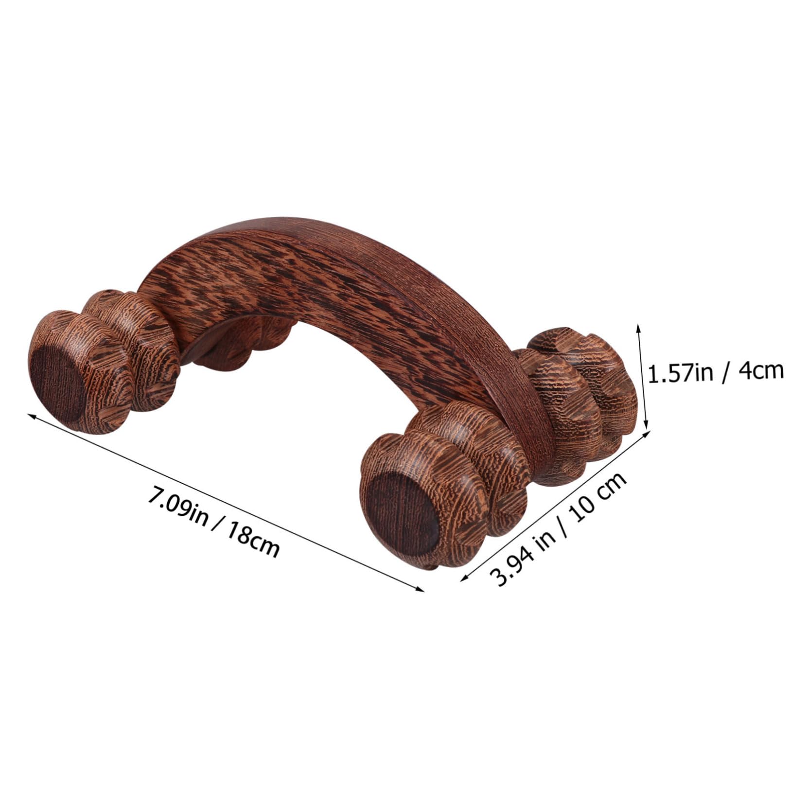 BCOATH Wooden Spine Massage Tool Manual Massage Roller Hand Roller Massager for Full Body Relaxation