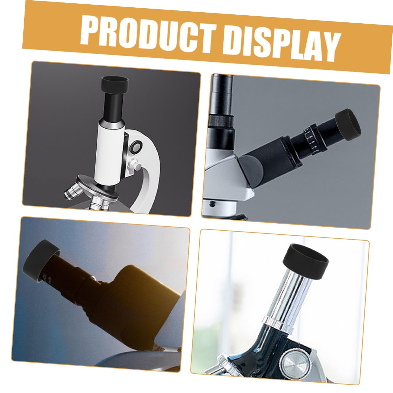 OFFSCH Microscope Essential: 4 Pack Rubber Eyepiece Protectors Long-Lasting View