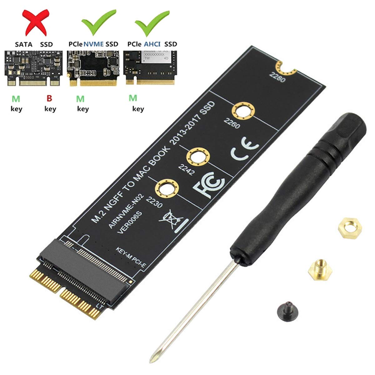Amazon | MacBook Air Pro用M.2 NVME SSD変換アダプターカード Retina