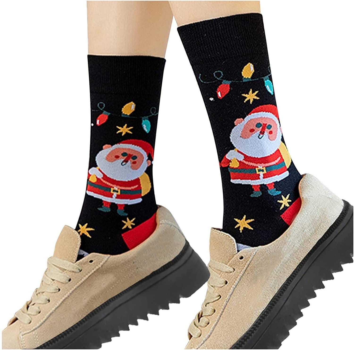 Calzini Invernali Termici 5 Paia Di Calzini Natalizi Da Donna, Da Uomo, Alla Moda, A Tubo Medio, Con Motivo Natalizio, Colorati E Divertenti