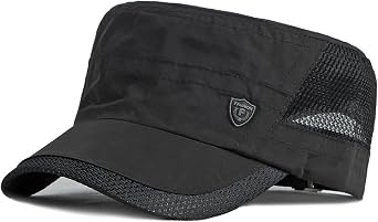 FASHIXD Mesh Military Cap Summer Army Hats for Men Quick Qry Short Bill Hat Cadet Cap