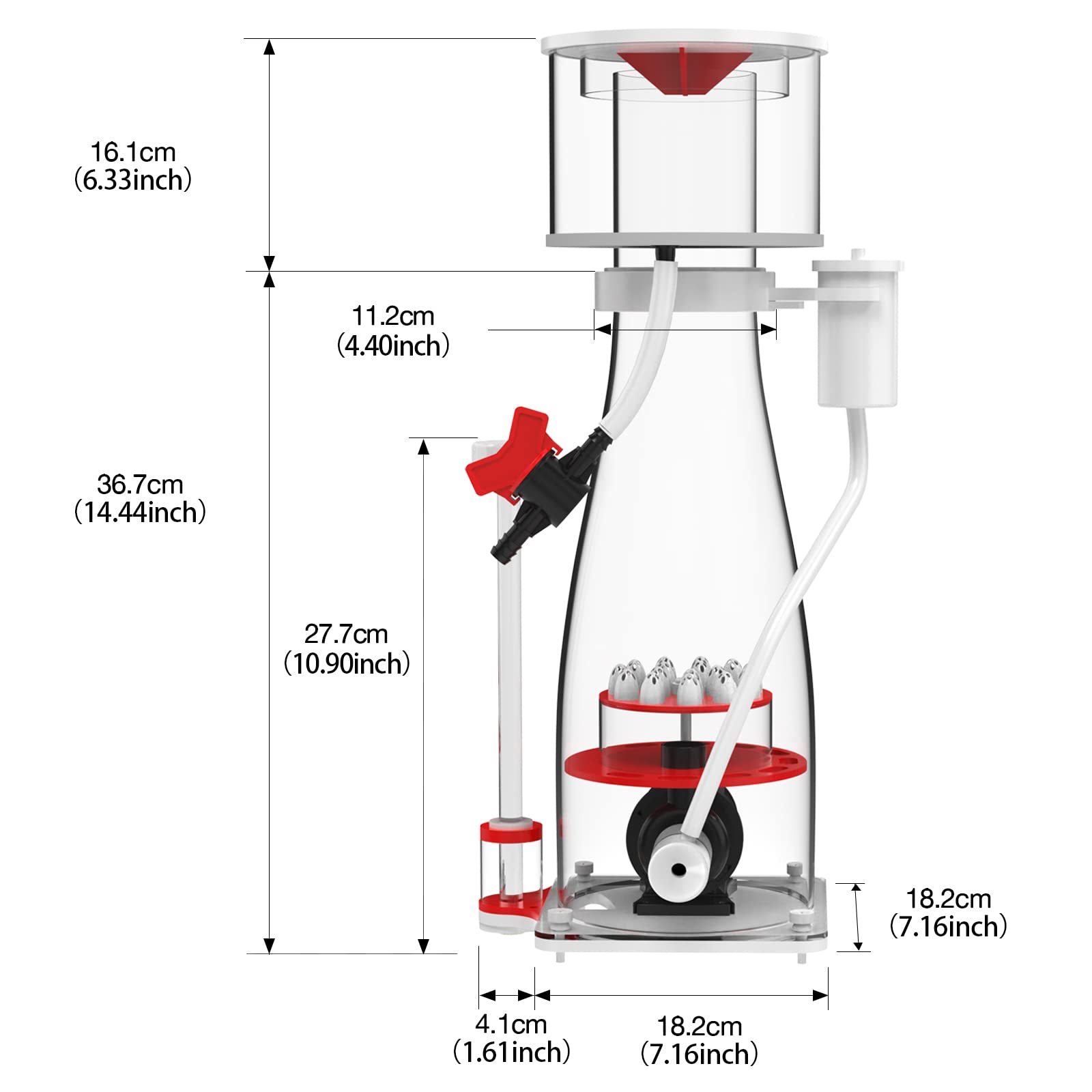 MagTool Espumador de Proteínas para Acuario, Skimmer Interno DC con Bomba de Aguja Ajustable, para Tanque Marino de 135–185Gal (N170 Plus)