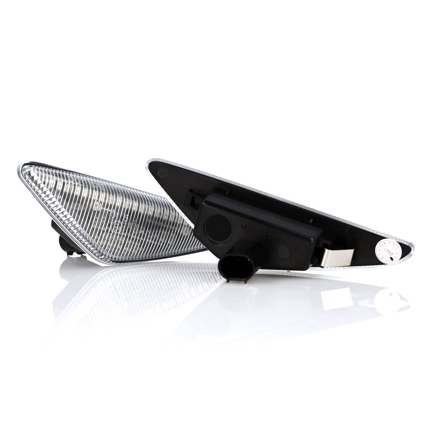 RZG 2 Indicatori Di Direzione Laterali A LED Neri Per BMW E46 3 Serie (1998-2004) - Plug And Play, Canbus, Luce Ambra