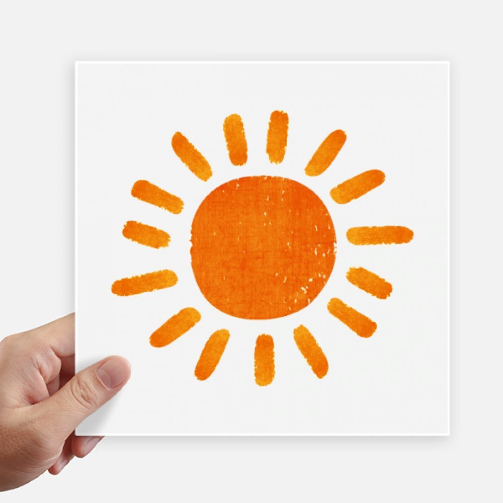 Pegatinas de sol de 20 cm pack de 4 vinilos cuadrados para pared y maleta DIYthinker