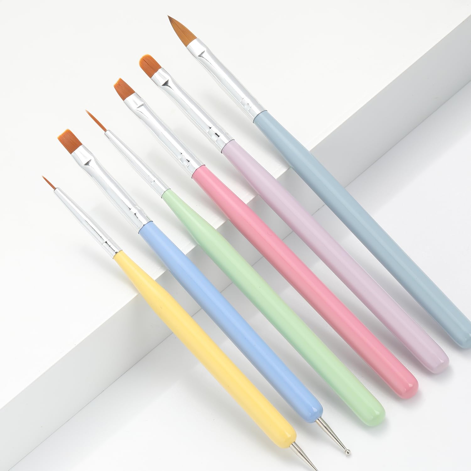 Nail Art Brushes Set 6Pcs Nail Art Tools with Nail Polish Brush Multifunctional Nail Brushes for Nail Art