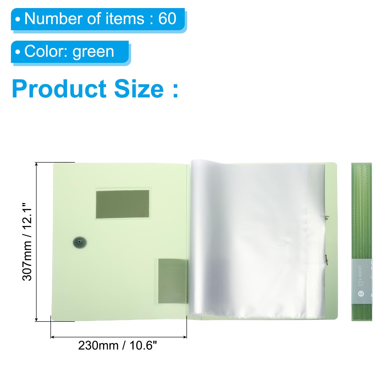 PATIKIL 8.5x11 Binders with Plastic Sleeve - Image 2