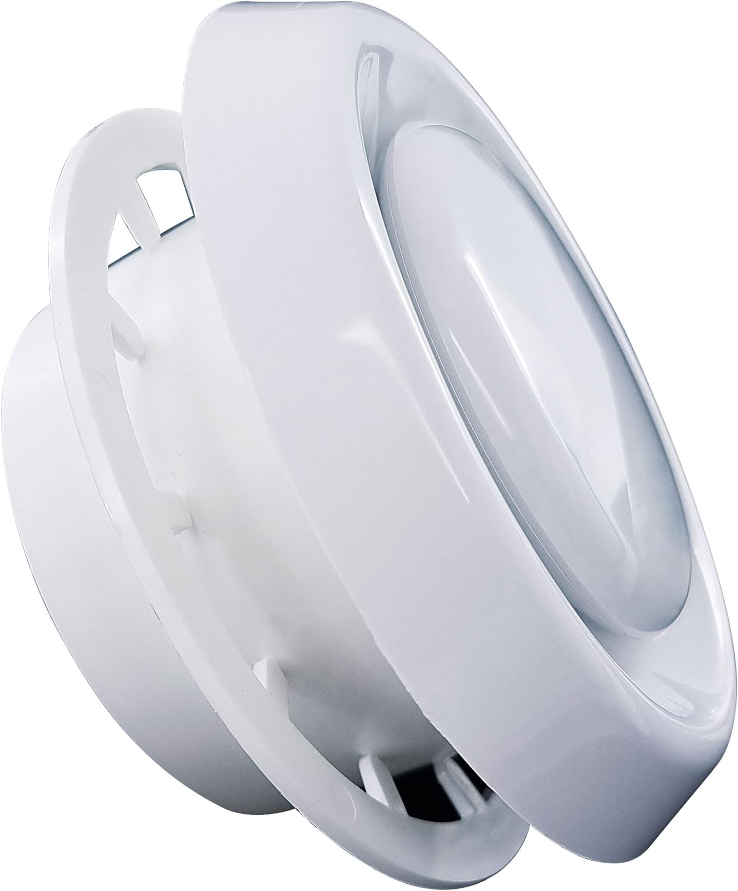 Blauberg100 mm - 4 inch Air Vent Cover with Adjustable Valve White Round Ceiling Vent Diffuser Extract with Retaining Ring for Toilet Bathroom Office