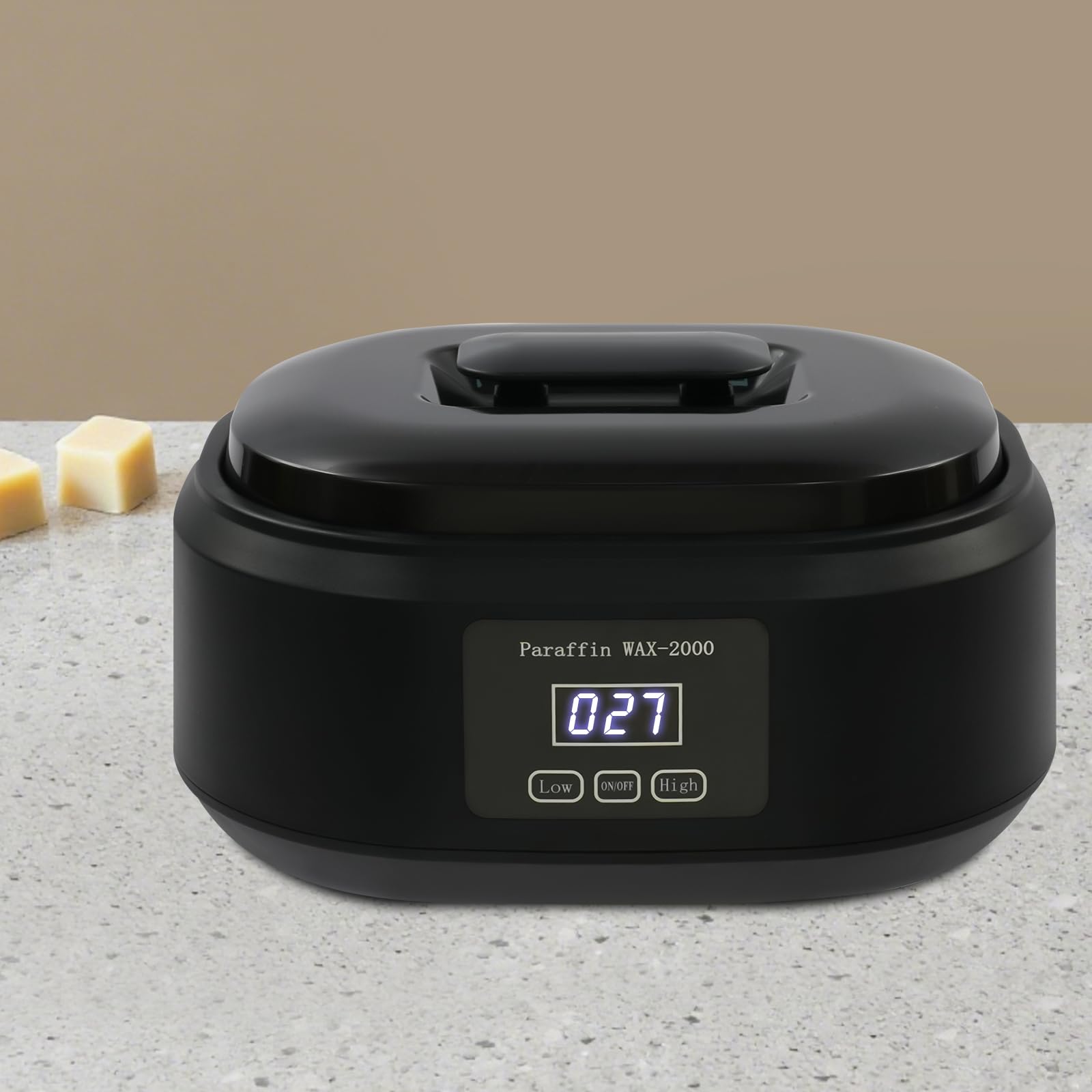 Baño de parafina para manos y pies, con pantalla táctil LED, capacidad de 3,4 l, calefacción rápida y protección contra sobrecalentamiento, para manos, cuidado de pies y fabricación de velas (negro)