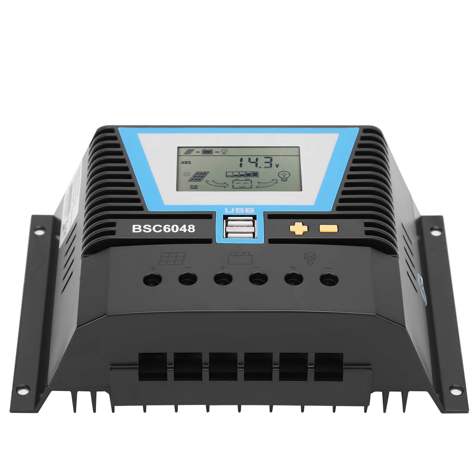 Controlador Solar Controlador de Carga Solar Inteligente Multifuncional para Baterías de 12 V/24 V/36 V/48 V con Gran Adaptabilidad y Tamaño Compacto