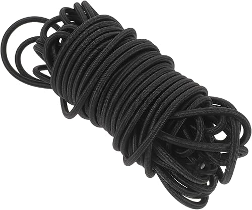 Miniatura 9 de Kisangel 2 rollos de cuerda elástica elástica para kayak, correas para zapatos, correas redondas de lona, cordón elástico resistente, cordones