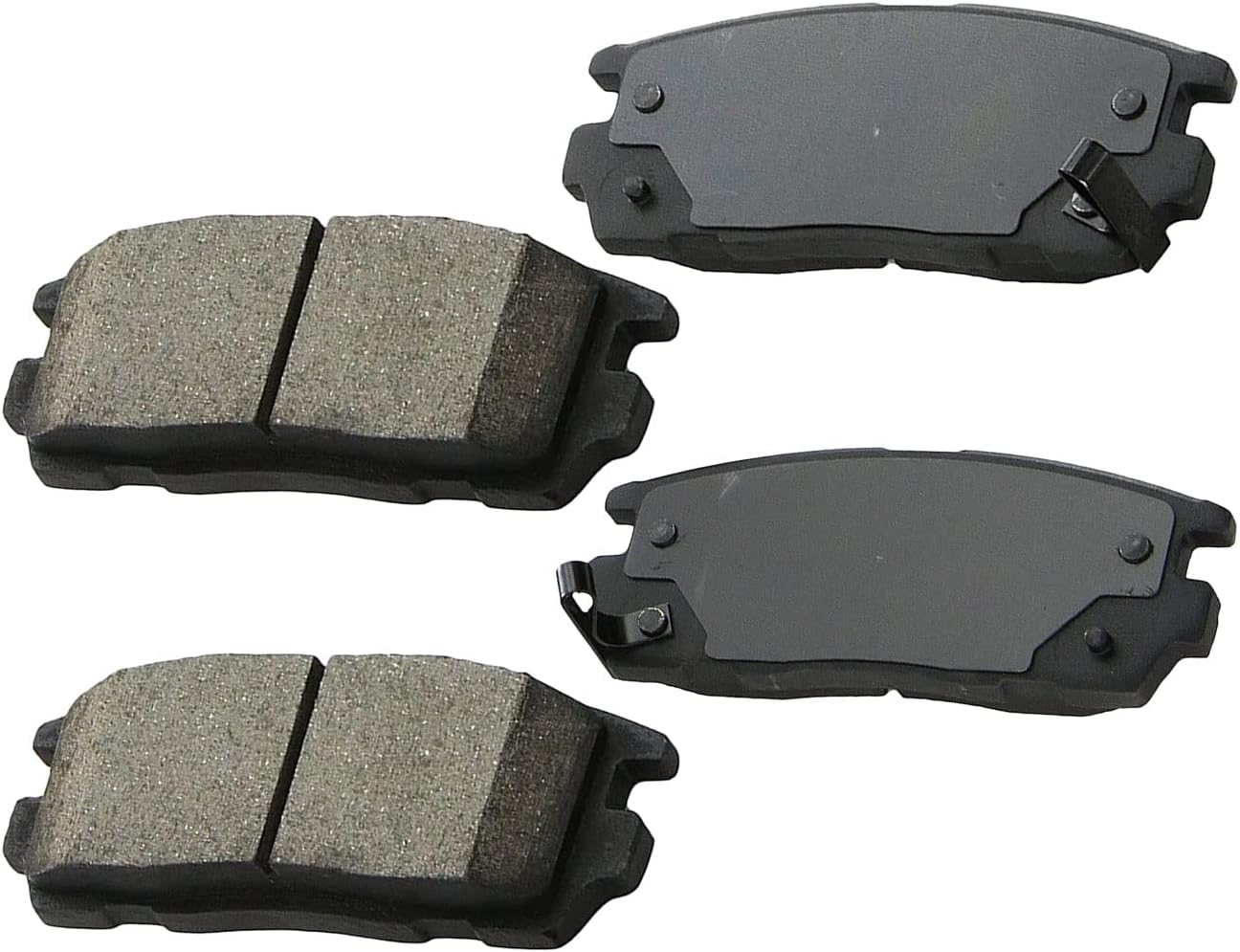 D1275 Rear Brake Pads Replacement for Chevrolet Equinox Captiva, GMC Terrain, Pontiac Torrent, Suzuki XL-7 VUE Ceramic Brake Pads with Hardware Kits 4PCS