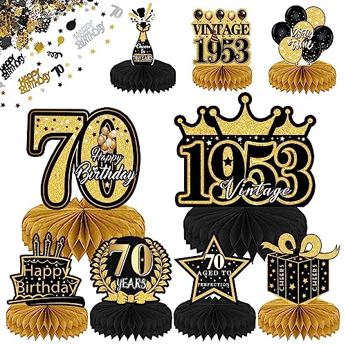 LUMOOM Feen Geburtstag Deko Set - 19-teilige Partydekoration Mit Waben-Mittelstück