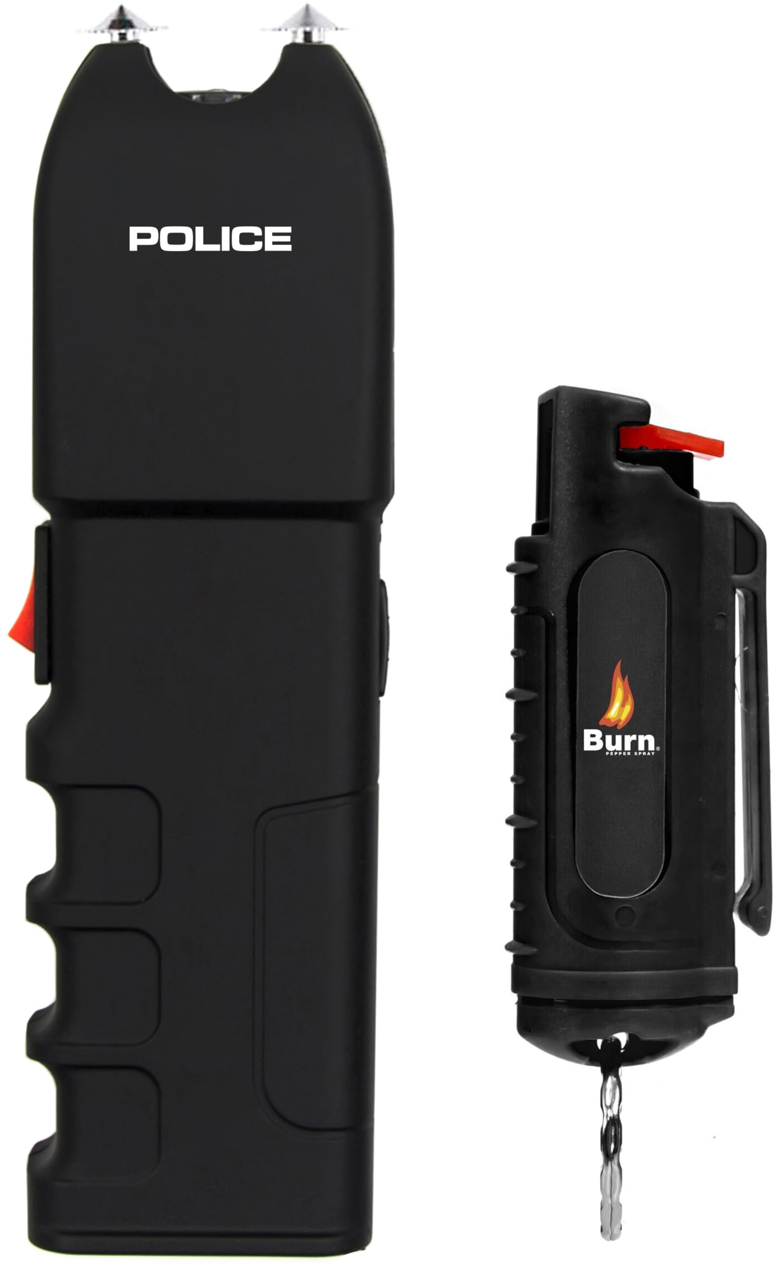 Police Stun Gun Burn Pepper Spray Combo Women Men Self Defense - 928 Black