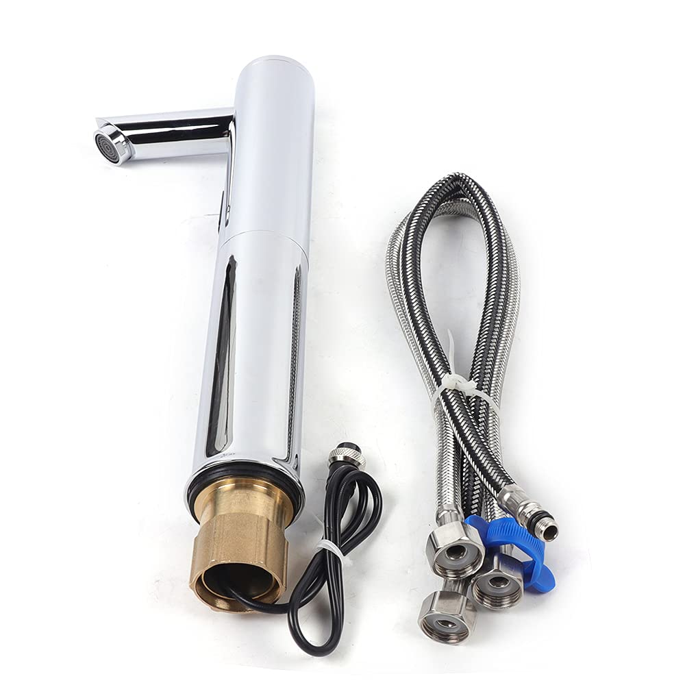 Infrarot Sensor Wasserhahn, 20CM/32CM Automatisch Wasserhahn Infrarot Sensor Touchless Messing Waschtischarmatur Kaltwasser Geeignet für Badezimmer,Toilette, Küche, Hotel, usw (32CM)