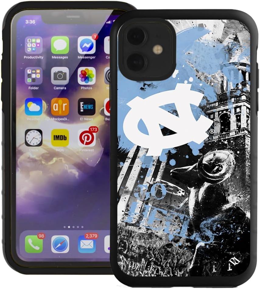 Guard Dog Case Compatible with iPhone 11 - Military Grade - Rugged Two Piece Protection - Collegiate Licensed - North Carolina Tar Heels - by Paulson Designs